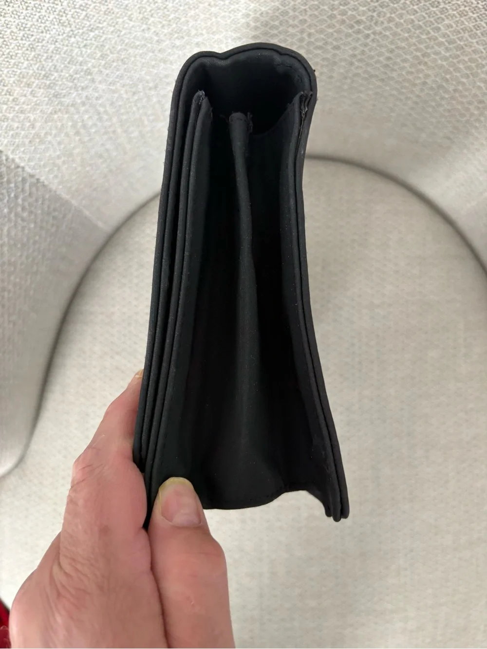 Vintage Black Envelope Clutch with Sculptural Panther Handle